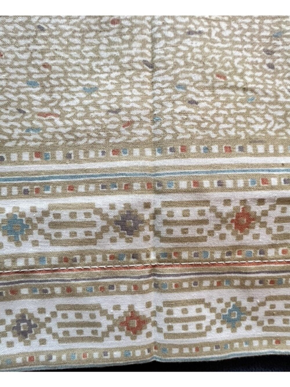 SOUTHWESTERN Pillowcase Std No Iron Percale Cotton 50% Fortrel Polyester USA Vtg